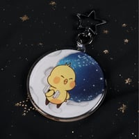 Image 2 of Oneus USS Moon Glitter Epoxy Keychains