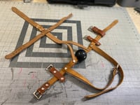 Image 4 of Leather Training Harness Gag - Style 2 (Updated Version) - Brown Leather
