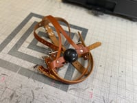 Image 2 of Leather Training Harness Gag - Style 2 (Updated Version) - Brown Leather