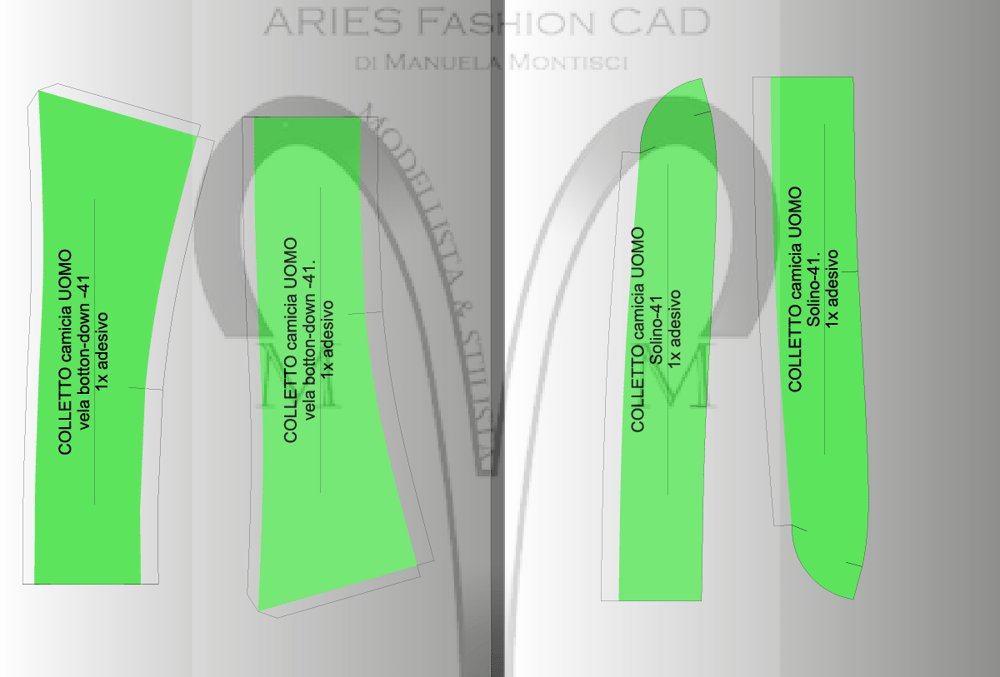 Image of Cartamodello COLLETTO camicia (modelli vari)