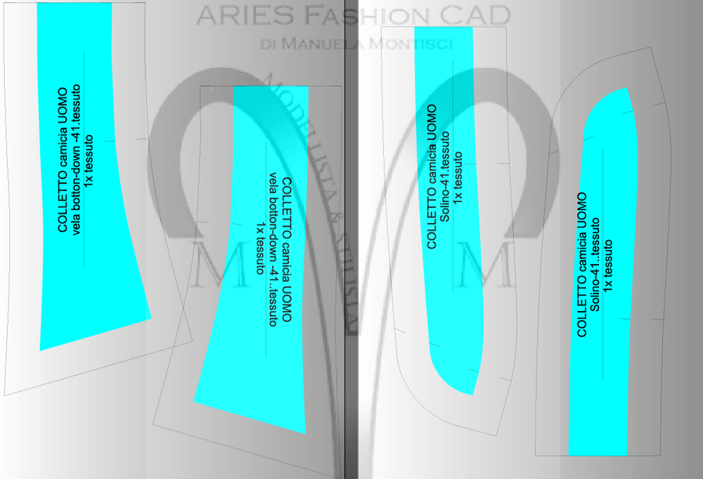 Image of Cartamodello COLLETTO camicia (modelli vari)