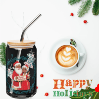 Image 1 of Mr. & Mrs. Claus Glass Cup