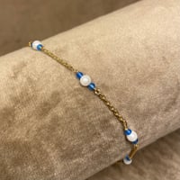 Bracciale Perla e blu