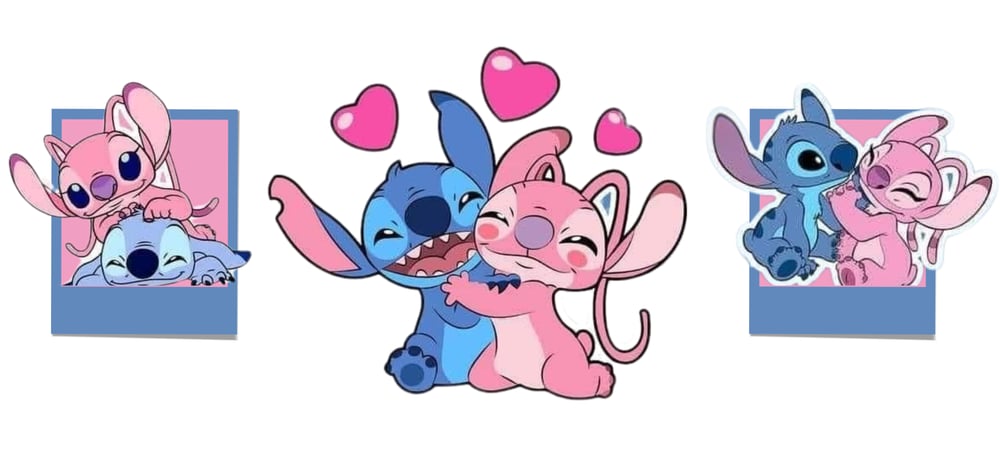 Image of blue and pink alien