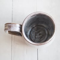 Image 9 of Rustic Pottery Mug in Marshmallow Glaze, 14 oz. Handcrafted Coffee Cup, Made in USA