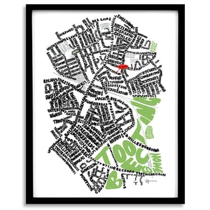 Image of Balham Typographic Map