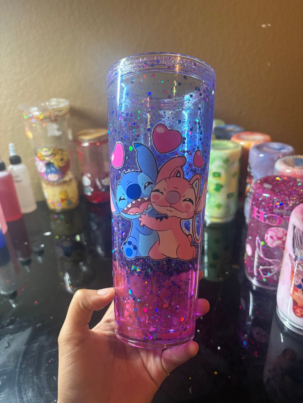 Image of Blue and Pink Alien- Pre Made Design