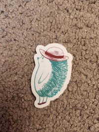 Hedgehog in a hat sticker