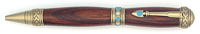 Image 3 of Multiple Southwest Twist Pens Available in Antique Brass and Turquoise Finish