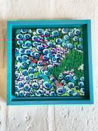 Image 1 of Meadow of Blue Wildflowers; 6x6 Inches