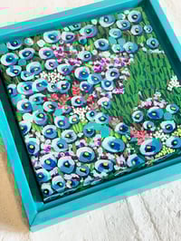 Image 2 of Meadow of Blue Wildflowers; 6x6 Inches