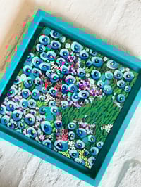 Image 5 of Meadow of Blue Wildflowers; 6x6 Inches