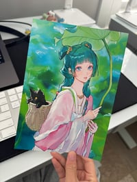 Image 2 of lily pad maomao print