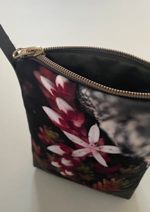 Image of Starflower, crossbody velvet and waxed canvas phone bag