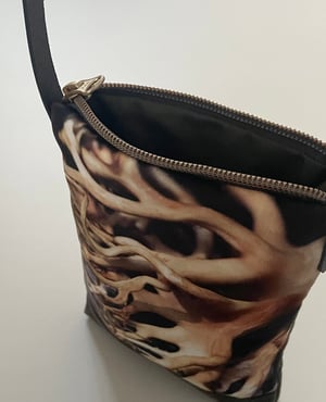 Image of Kelp, crossbody velvet and waxed canvas phone bag