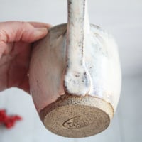 Image 5 of Handcrafted Rustic Pottery Mug in Milk and Honey Glaze on Speckled Stoneware, Made in USA