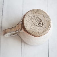 Image 13 of Handcrafted Rustic Pottery Mug in Milk and Honey Glaze on Speckled Stoneware, Made in USA
