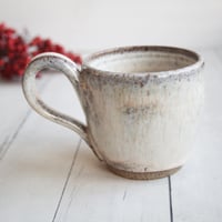Image 2 of Handcrafted Rustic Pottery Mug in Milk and Honey Glaze on Speckled Stoneware, Made in USA