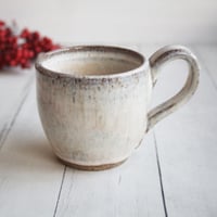 Image 7 of Handcrafted Rustic Pottery Mug in Milk and Honey Glaze on Speckled Stoneware, Made in USA