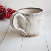 Image 8 of Handcrafted Rustic Pottery Mug in Milk and Honey Glaze on Speckled Stoneware, Made in USA