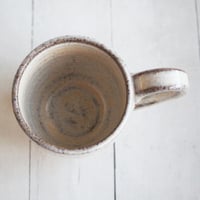 Image 12 of Handcrafted Rustic Pottery Mug in Milk and Honey Glaze on Speckled Stoneware, Made in USA