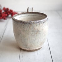 Image 3 of Handcrafted Rustic Pottery Mug in Milk and Honey Glaze on Speckled Stoneware, Made in USA