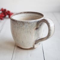 Image 11 of Handcrafted Rustic Pottery Mug in Milk and Honey Glaze on Speckled Stoneware, Made in USA