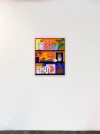 Image 2 of "The Curve of Time and Felix Forgetful with Japanese Maple and Seashell" by Mary Finlayson