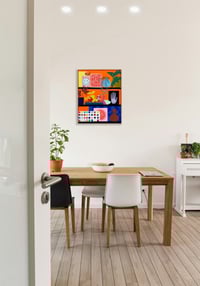 Image 3 of "The Curve of Time and Felix Forgetful with Japanese Maple and Seashell" by Mary Finlayson