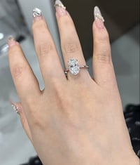 Image 5 of Shantelle Oval Moissanite Ring (plain band)