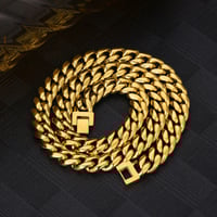 Image 4 of Gold Drip Cuban Link Chain 