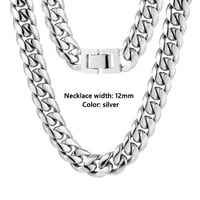 Image 1 of Silver Drip Cuban Link Chain 