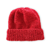 Image 1 of Red handknitted Beanie