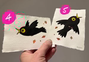 Image of Startled Blackbirds