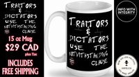 Image 1 of AIA- Traitors & Dictators use The Nothwithstanding Clause-15oz Mug