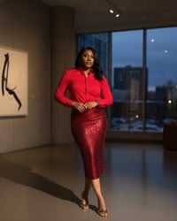 Image 2 of JOY SKIRT (RED)