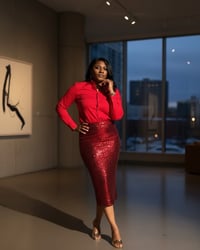 Image 1 of JOY SKIRT (RED)