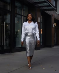 Image 2 of JOY SKIRT (SILVER)