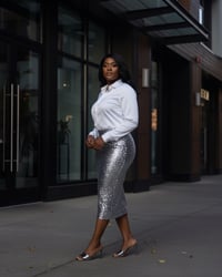 Image 3 of JOY SKIRT (SILVER)