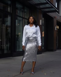 Image 1 of JOY SKIRT (SILVER)