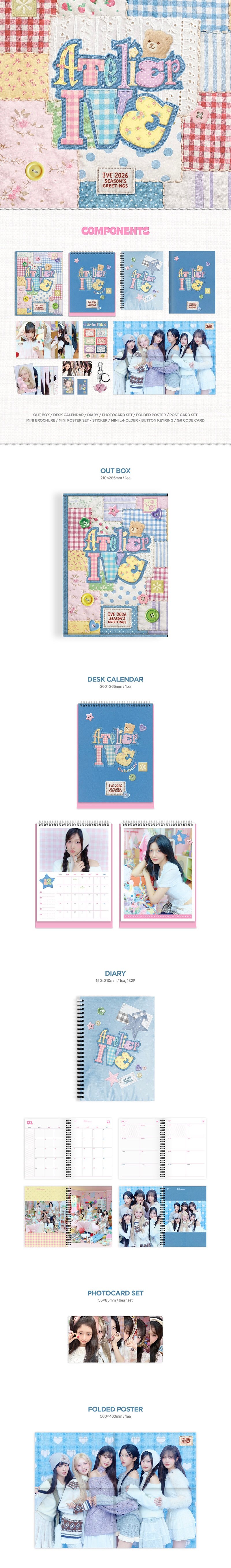 Image of [PRE-ORDER] IVE 2026 Season’s Greetings ‘Atelier IVE’ + Aladin POBs