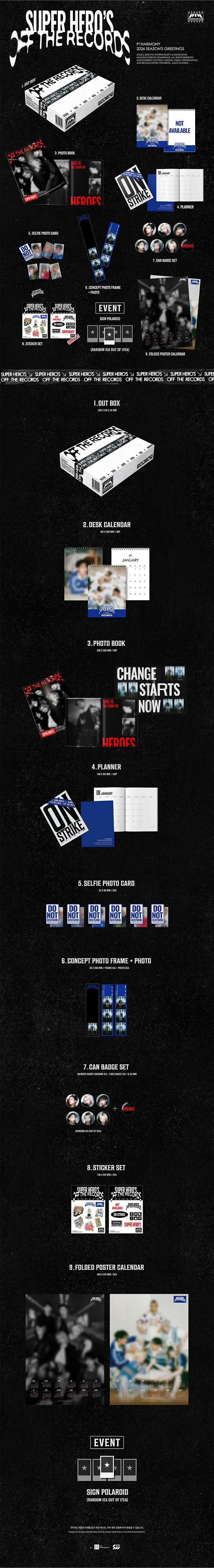 Image of [PRE-ORDER] P1Harmony 2026 Season’s Greetings ‘Super Hero’s Off The Records’