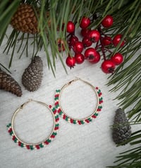 Large Christmas Hoops