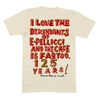 Image 2 of 125YR ANNIVERSARY E.PELLICCI X BOB AND ROBERTA SMITH T SHIRT 