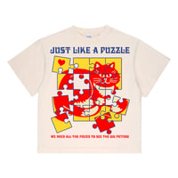 Image 1 of LE PUZZ  'Like A Puzzle' Boxy Short Sleeve Shirt