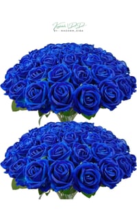 Image 1 of Roses Artificial Flowers, Fake Velvet Silk Roses in Bulk for Home Decor Indoo