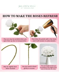 Image 4 of Roses Artificial Flowers, Fake Velvet Silk Roses in Bulk for Home Decor Indoo