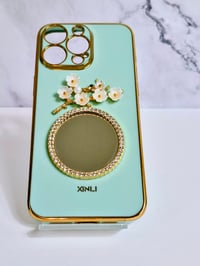 Image 1 of Iphone Mirror Flowers Case 