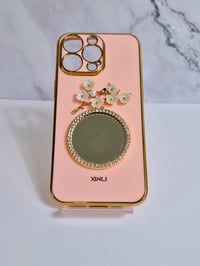 Image 2 of Iphone Mirror Flowers Case 