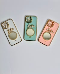 Image 3 of Iphone Mirror Flowers Case 